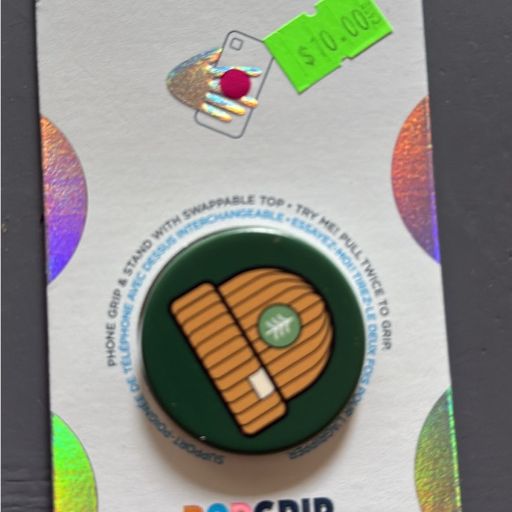 PopSocket Green and Brown Beanie Phone Grip